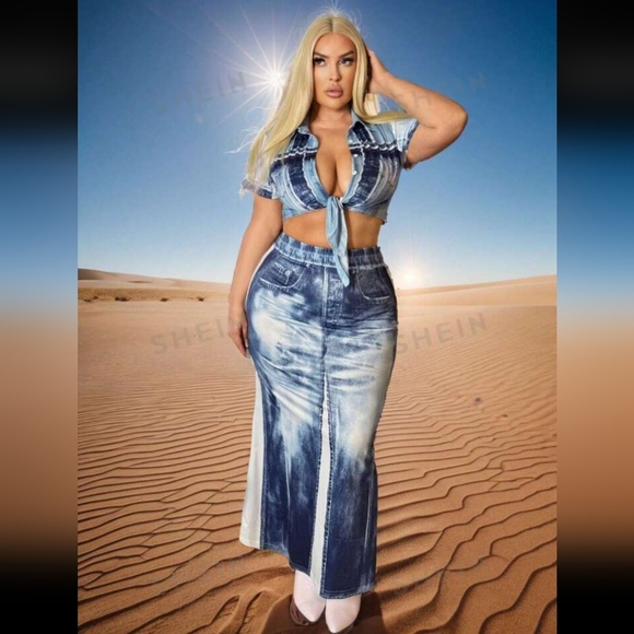 Shien SXY Crop Top and Maxi Skirt BRAND NEW WITHOUT TAGS - Picture 9 of 10